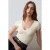 Slim Fit V-hals Jersey Blouse