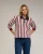 Gestreept polo-achtig gebreid sweater