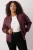 Trendyol Curve Dames Bordeaux Effen Lang Regular fit Grote maten Jassen