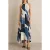 Reiss Stripe Maxi Occasion Dress Blue