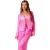 Missy Empire Dames Gestreepte Doorschijnende Cover-up (Roze Print)