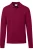 HAKRO Poloshirt lange mouw wijnrood, Effen