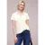 Street One Dames Poloshirt met korte mouwen en gespleten hals in Wit