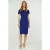 Aansluitende Electric Blue Cap Sleeve Dress Punto
