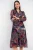 V-hals Midi-jurk met knoopsluiting
