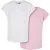 Urban Classics Meisjes bio verlengd schouder t-shirt (set van 2)