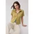 TRENDYOLMİLLA Dames Kaki Effen Kort Getailleerd Blouses