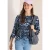 Cecil Dames 3/4-mouwen blouse met patchworkprint in Blauw