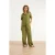 Smashed Lemon Stijlvolle wide-leg broek met gladde tailleband |