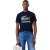 Lacoste Heren Krokodilprint Regular T-Shirt (Marineblauw)