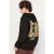 TRENDYOL MAN Heren Zwart Grafisch Lang Oversized Sweatshirts
