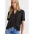 Street One Dames Blouse shirt met omslag in Blauw