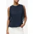 French Connection Eden Georgette Flutter Slv Top Navy