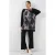 Oversized Abstract Print Crew Neck Tuniek & Broek Set
