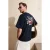 Oversized T-shirt met print en ronde hals