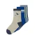 NAME IT MINI sokken met print – blauw/grijs (set van 3)