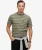 Getextureerd Gestreept T-shirt met Borstzak Donkergrijs