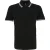 Asquith & Fox Heren Klassiek Fit getipt Poloshirt (Zwart/Wit)