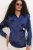 Dames Satin Strik-Voorkant Shirt