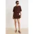 TRENDYOLMİLLA Dames Bruin Effen Kort / Mini Kort Casual Bodycon Jurken