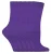 Set van 6 effen, casual katoenen damessokken – PL30 Paars