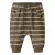 LIL’ ATELIER BABY gebreide gestreepte babybroek – bruingroen/ecru