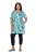 Ulla Popken Shirt  blauw / offwhite