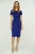 Aansluitende Electric Blue Cap Sleeve Dress Punto