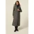 Oltre Long Herringbone Coat Grey