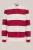 WE Fashion – Heren relaxed fit polo met blokstreep en structuur – Relaxed Fit – Rood – Katoen –