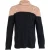Dries Van Noten tweekleurige coltrui in marineblauw acryl