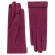 Roeckl Vingerhandschoenen ‘LEATHER PIPING TOUCH’  lila / aubergine / bessen / cranberry / donkerrood