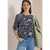 Blouse met korte mouwen, ronde hals en print