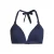 BEACHWAVE voorgevormde halter bikinitop met lurex en textuur donkerblauw