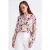Bloemdruk Lange Mouw Mandarin Kraag Blouse