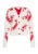 IZIA Vest Dames Wol Wit Rood