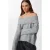 Comfortabele Off Shoulder Textured Knit Trui met Madonna Kraag