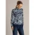 Yest top met print – grijs/blauw