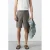 Mango Man regular fit bermudashort met krijtstreep en linnen – middengrijs