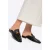 Wittchen Dames Leren Loafers met Open Hak Zwart Natuurlijk Leer