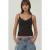 Dunne Gebreide V-hals Slim Fit Top met Kantdetails