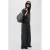 comma wide leg broek – donkerbruin
