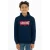 Levi’s Kids hoodie Batwing Screenprint met logo donkerblauw