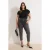 Trendyol Curve Dames Grijs Effen Skinny Hoge taille Grote maten Jeans
