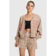 Alix the Label relaxed fit casual geruite short – zand