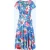 Topvintage exclusive ~ Andi Floral swing jurk in korenbloemblauw en multi