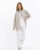 Dames Dubbel Crêpe Grassteek Detailed Met zakken Palazzo-broek Wit