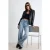 TRENDYOLMİLLA Dames Blauw Effen Wijde pijp Hoge taille Jeans