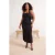 Trendyol Curve Dames Zwart Effen Midi Mouwloos Feest Skater Grote maten Jurk