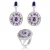 Orphelia ‘Enya’ Dames 925 Sterling Zilveren Set: Oorbellen + Ring – Zilver SET-7428